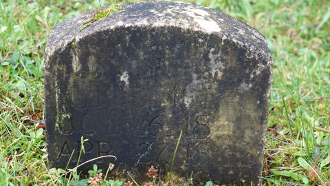 Bloody Point Cemetery. small old gravestone