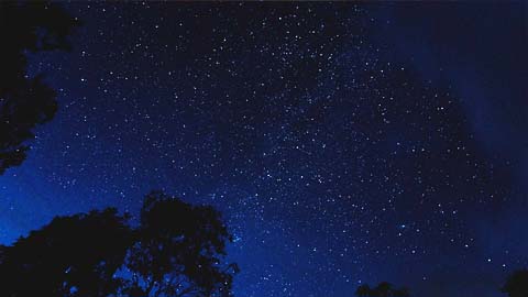 Stargazing on Daufuskie. stars in night blue sky