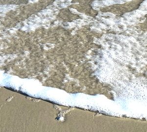5 Photo-Ops on Daufuskie. water washing up on a beach