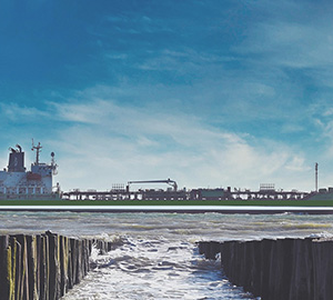 Coastal Shipping Lanes Around Daufuskie Island. a cargo ship in the ocean